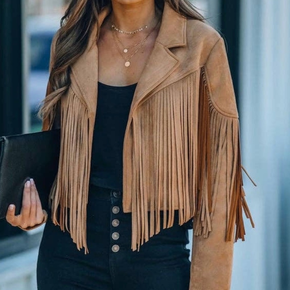 Fringe Suede Jacket - image 2